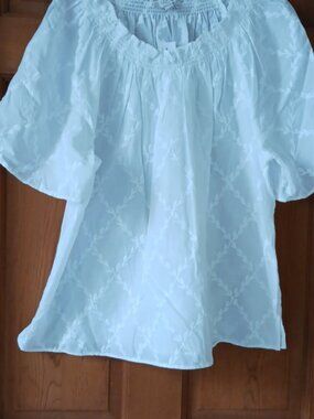 Loft White Cotton Summer top